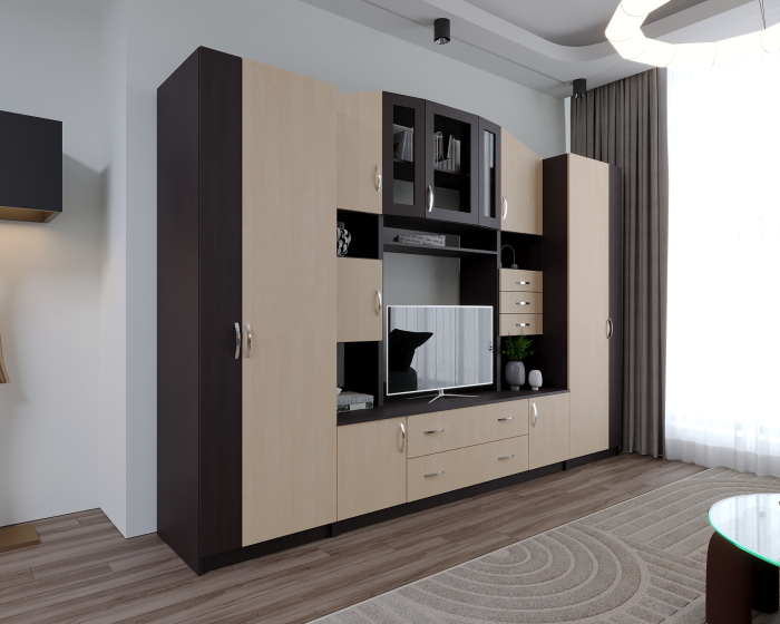 Living Macarena 290x51x196cm, wenge/mesteacan [3]