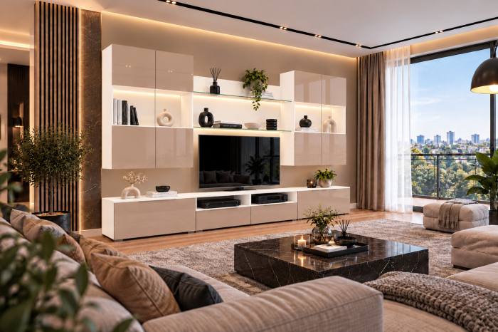 Living MP2 Alb + Acril antracit, cappuccino Alb+Acril Cappuccino [5]