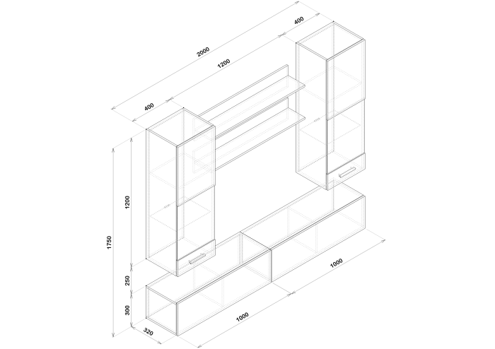 Living MP5 Antracit + Acril alb, Negru, Cappuccino Antracit+Cappuccino [5]