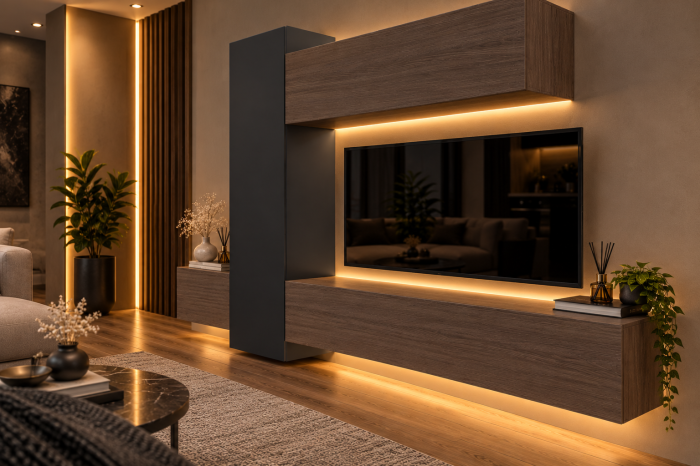 Living MP6 Stejar K696 Umber Primavera + Kasmir, Smoke Green, Antracit Stejar K696 Umber Primavera+Antracit [3]