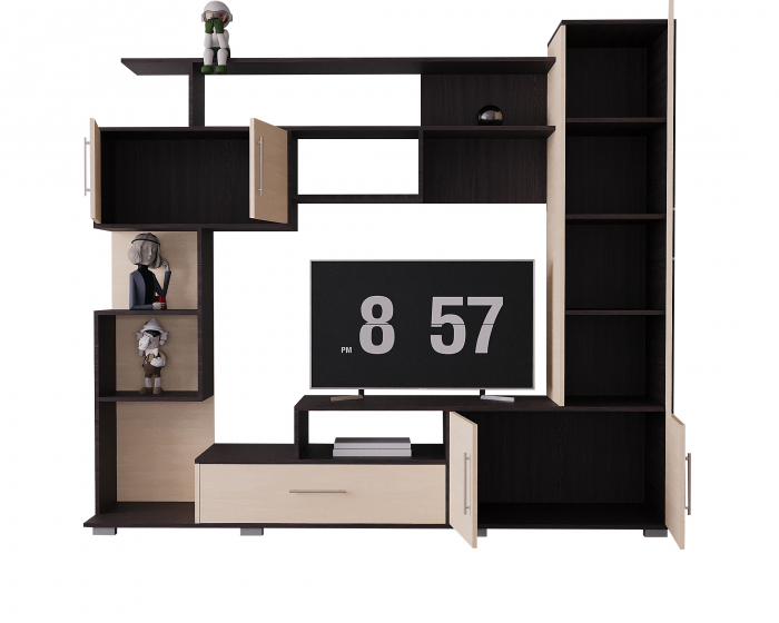 Living Pekin RO Wenge+Mesteacan 210x40x179 cm [6]