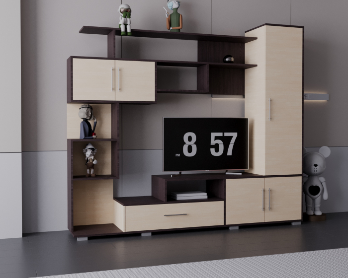 Living Pekin RO Wenge+Mesteacan 210x40x179 cm [1]