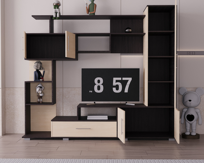 Living Pekin RO Wenge+Mesteacan 210x40x179 cm [5]