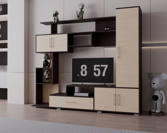Living Pekin RO Wenge+Mesteacan 210x40x179 cm [3]