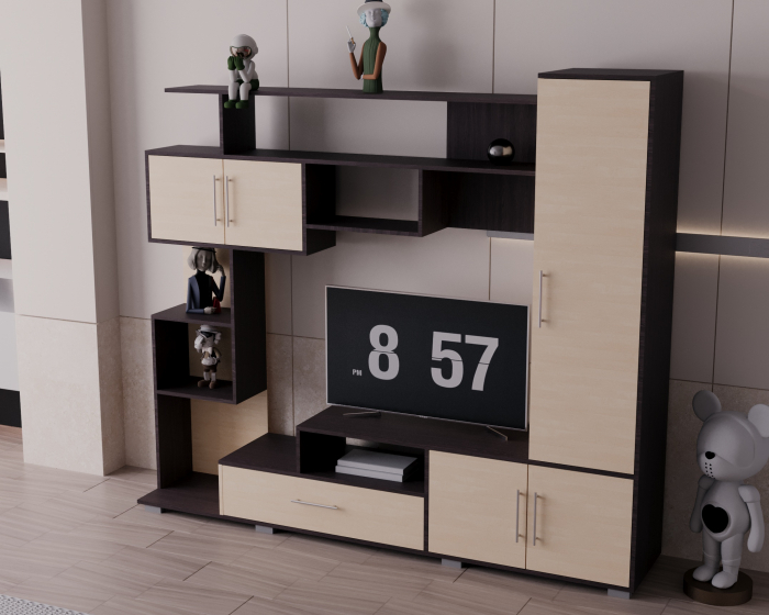 Living Pekin RO Wenge+Mesteacan 210x40x179 cm [4]