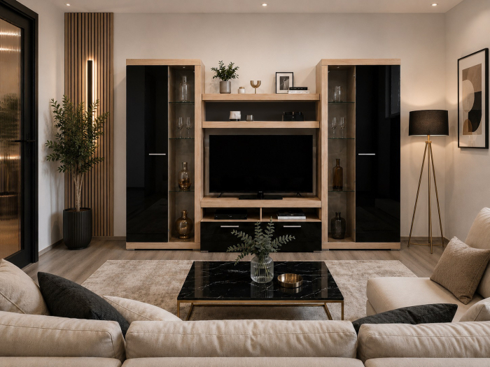 LIVING SONATA SONOMA+NEGRU, 280x43x197cm [2]