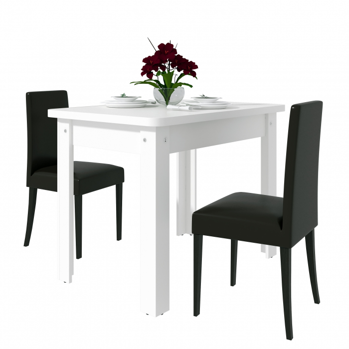 Masa Bucatarie KC-6 Ro Alb 100x67x77 cm [2]