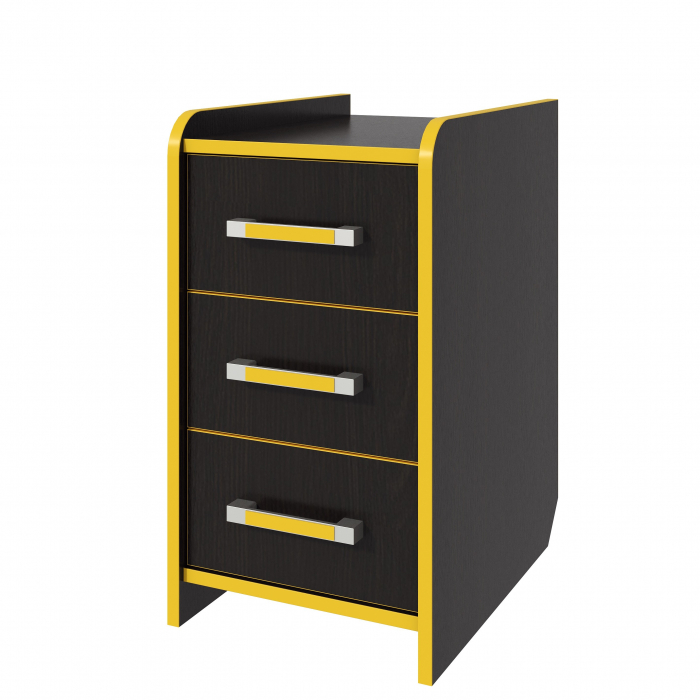 Noptiera Birou PC KL 9.3 Wenge+Galben [3]