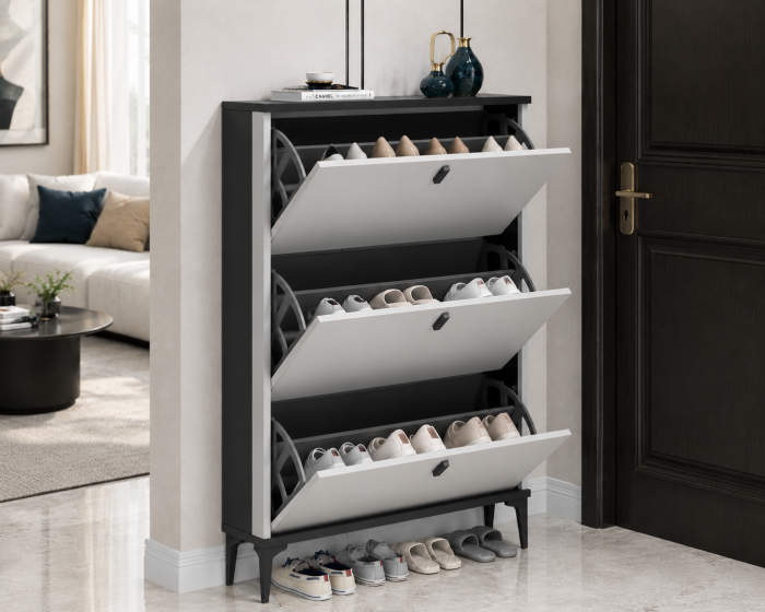 Pantofar 603 MDF Grey 100x24x118 cm [2]