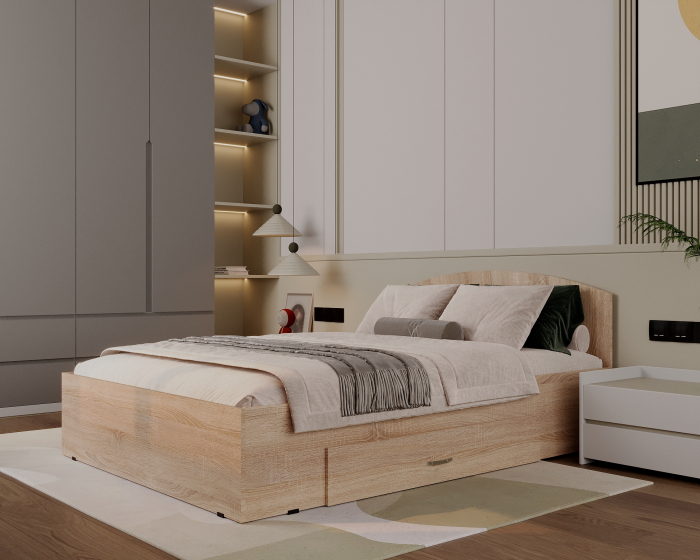 pat dormitor cu depozitare 140x200 [4]