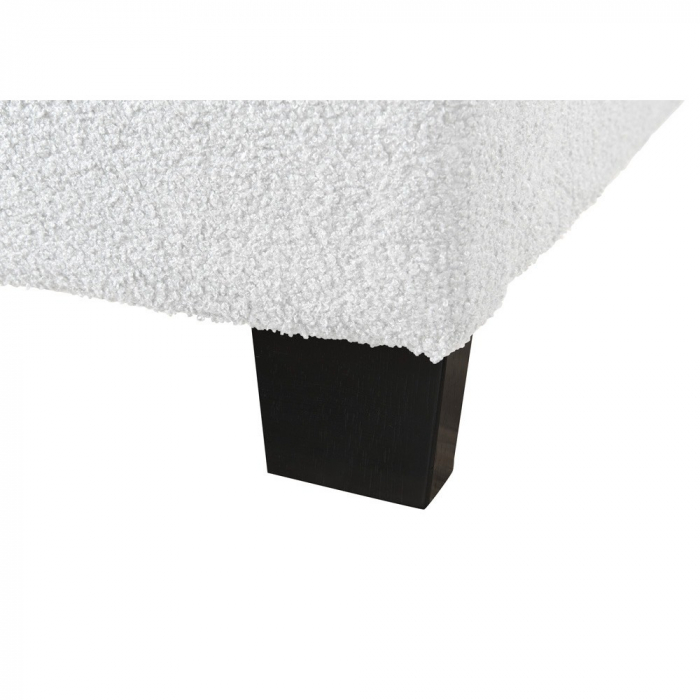 Pat tapitat Comfort 1 cu LED, 140x200, cadru din lemn cu somiera fixa, culoare Crem [5]