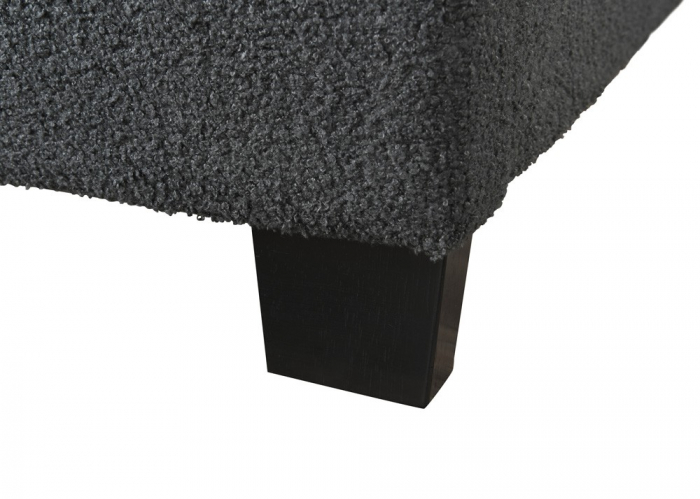 Pat tapitat Comfort 1 cu LED, 160x200, cadru din lemn cu somiera fixa, culoare Gri [6]
