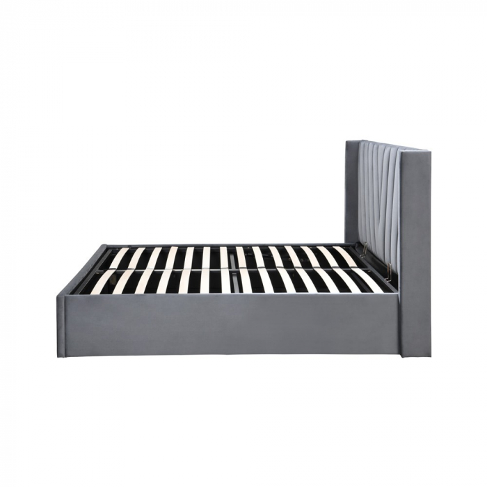 Pat tapitat Prestige 2 160x200 spatiu de depozitare culoare Gri [2]