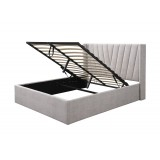 Pat tapitat Prestige 2, 180x200, cu somiera metalica rabatabila si spatiu de depozitare, culoare Crem [5]