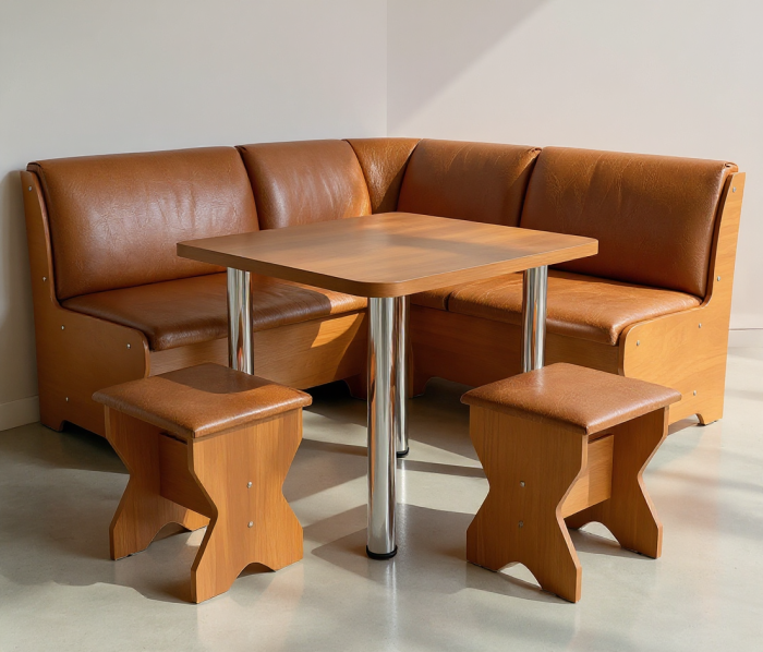 Set coltar bucatarie Tunis cu masa si 2 tabureti Cires [2]