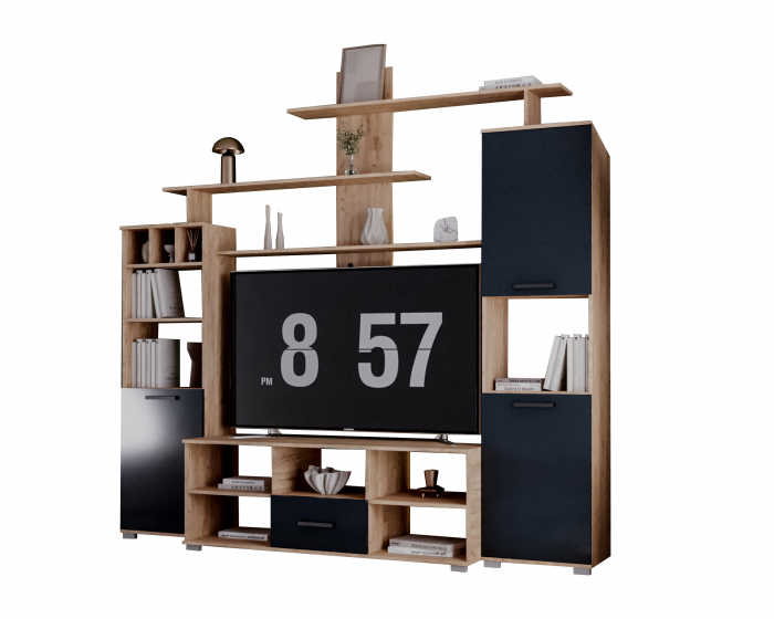 Set living Geo , 247x45x210 cm, stejar k003 / antracit [6]