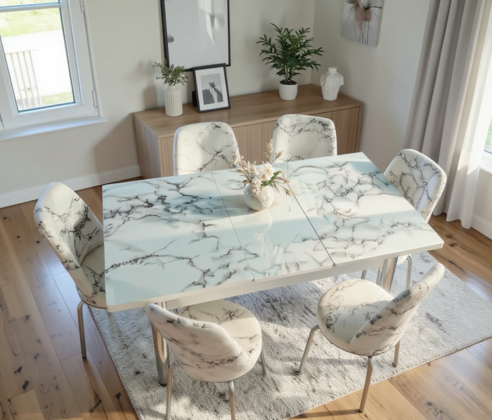 Set masa KORS cu 4 scaune 6012 Wenge Crem [11]