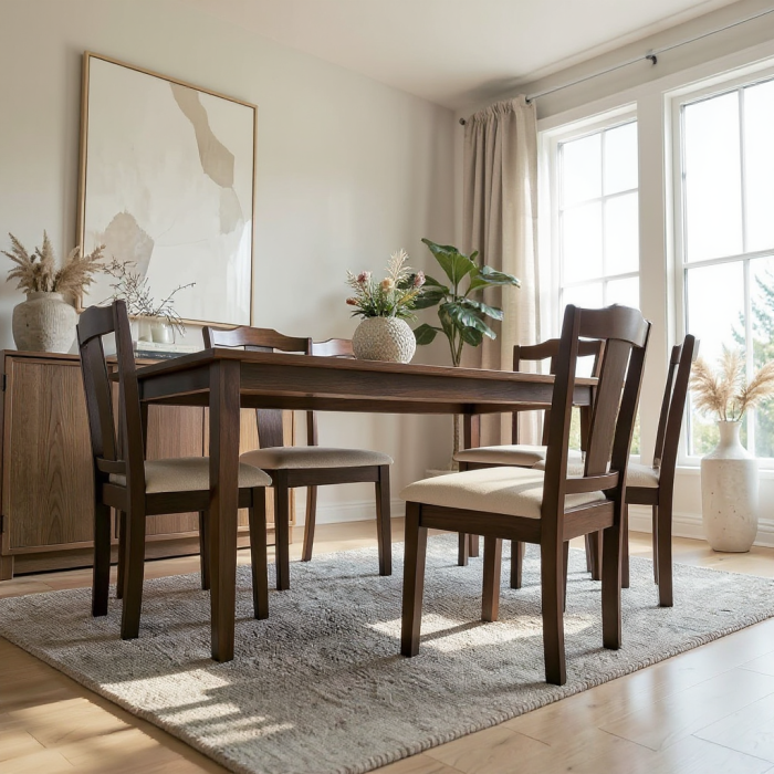 Set masa RH7008T cu  6 scaune RH159C Dirty Oak 150x90x76 cm [3]