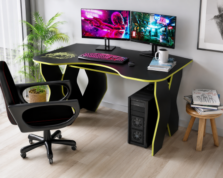 Mic mobilier - Birou Pc KL 9.0 Wenge Galben
