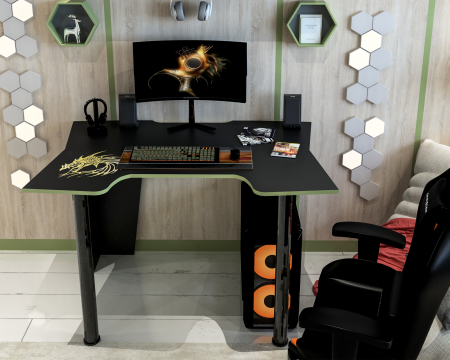 Mobilier birou - Birou Pc Kl 9.1 Wenge+Galben