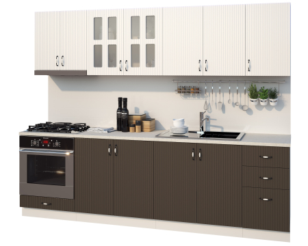 BUCATARIE CORA RIFLAJ MDF 2,6M [4]