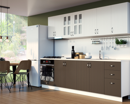 BUCATARIE CORA RIFLAJ MDF 2,6M [1]