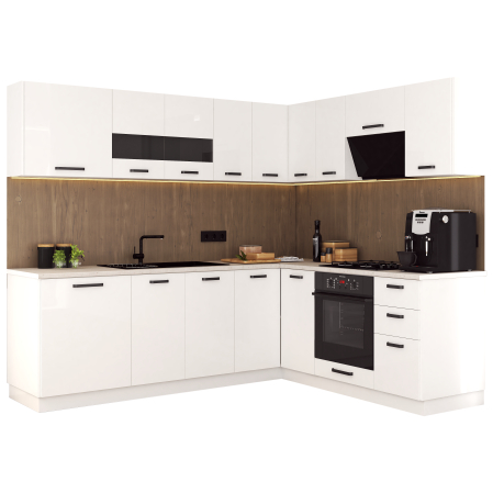 Bucatarie Daria colt V2, Alb lucios [6]