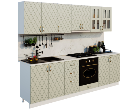 BUCATARIE MIRA ROMB MDF 2,6M [4]