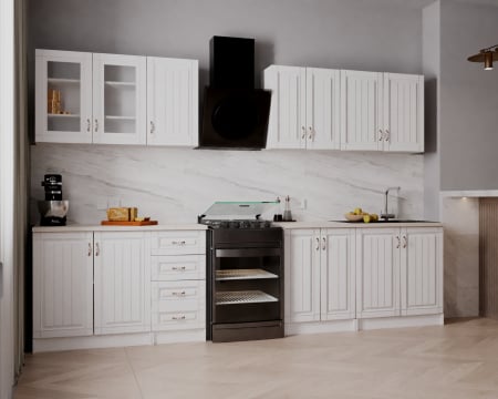 BUCATARIE PROVENCE RO 2.6M MDF, ALB [1]