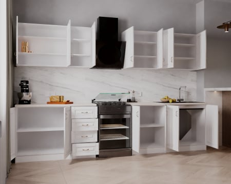 BUCATARIE PROVENCE RO 2.6M MDF, ALB [4]