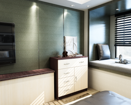 Comoda 1-3-1 Ro, Wenge + Mesteacan [1]