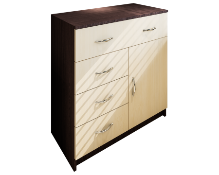 Comoda 1-3-1 Ro, Wenge + Mesteacan [4]