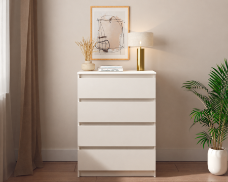 Comode - Comoda Aria 4 Sertare Alb 70x40x96 cm
