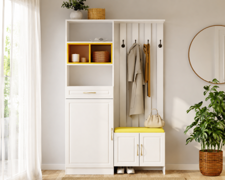 Cuiere - Cuier Elite Alb Galben 120x30x200 cm