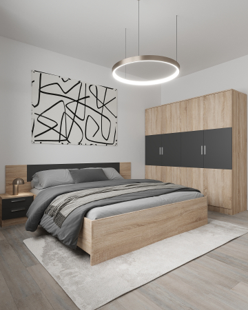 Dormitor Betty Sonoma+Grafit [2]