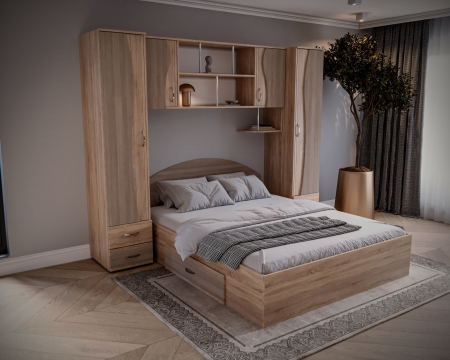 Dormitor Tineret, Sonoma+Truffe 227x51/205x200 cm [3]