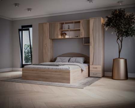 Dormitor Tineret, Sonoma+Truffe 227x51/205x200 cm [2]