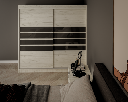 Dressing 2 Usi Luca, 200x60x200 cm, Stejar K001 [2]