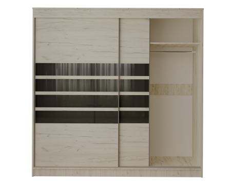 Dressing 2 Usi Luca, 200x60x200 cm, Stejar K001 [5]
