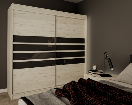 Dressing 2 Usi Luca, 200x60x200 cm, Stejar K001 [1]