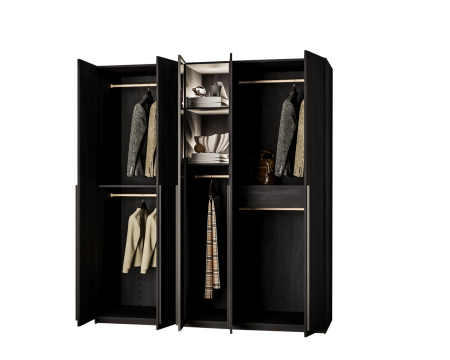 DRESSING DALLAS NEGRU 180x60x200cm, LED [7]