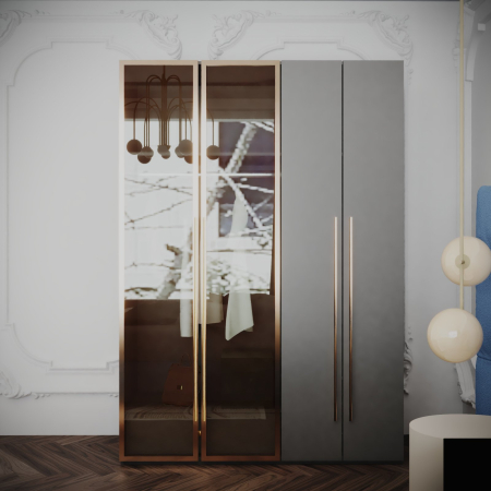 Dressing gri+auriu Montreal 160x55x200cm [2]