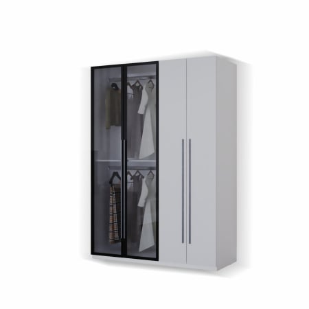 DRESSING MONTREAL MDF CULOARE ALB+GRI 140x200x55 [5]
