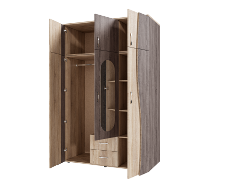 Dulap 3U S 120x50x198cm Sonoma+Truffe [4]