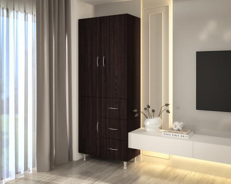 Dulap 3Usi -3S , 70x35x180 cm, Wenge [2]