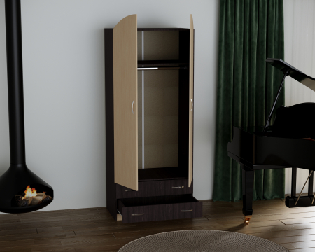 Dulapuri living - Dulap 4 2U 2S RO Wenge Mesteacan 74x54x212 cm