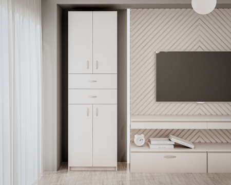 Dulap KSC-11 Ro, 60x37x196 cm, Alb [2]