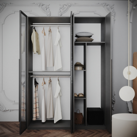 DULAP MONTREAL MDF CULOARE GRI 140x200x55 [2]