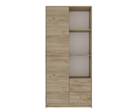 Dulap MP1 - 1U+2S, 80x33x180 cm, Stejar K002 [3]