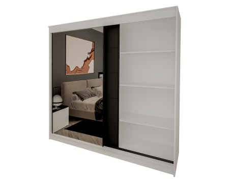 Dulap UC MP3, 200x60x200 cm, Alb/Antracit [6]